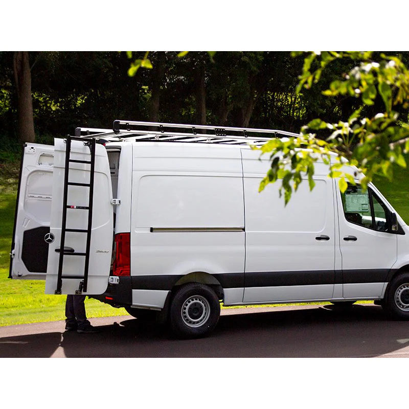 Prime Design Black Access Ladder Rear Door For Ford Transit 2015 Mid Roof Model AAL-8009-BLK - Image 3