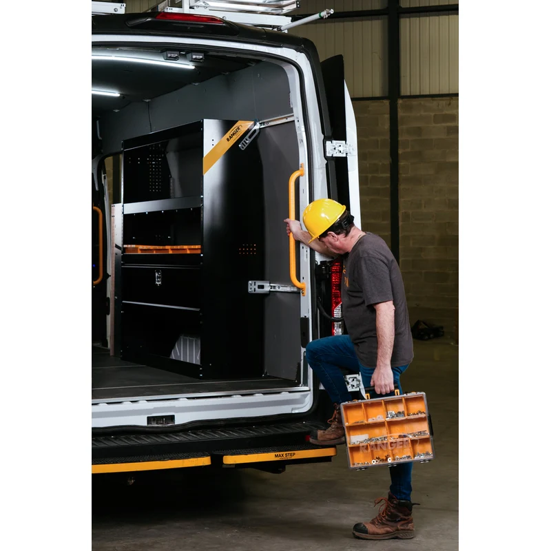 Ranger Design B4 3 Tray Steel Van Shelving for Low Roof Vans 14"x36"x44.5" Model B4-RS36-3 - Image 4